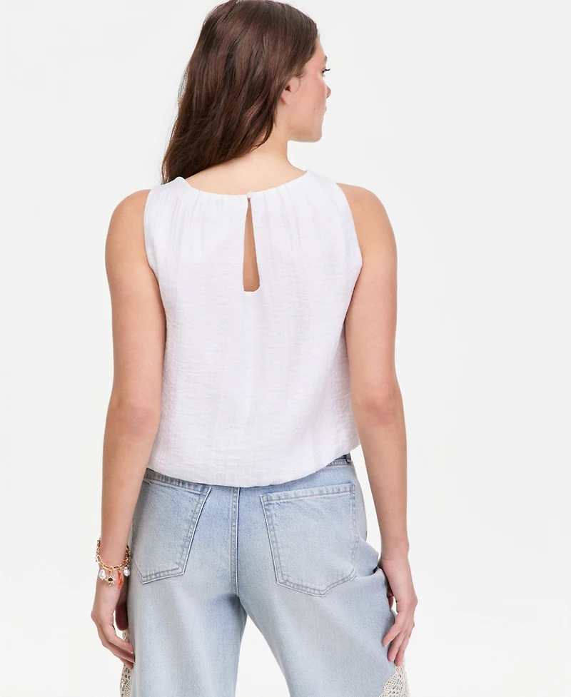 On 34th Women's Gauze Cropped Bubble Tank Top, Macy's Exclusive