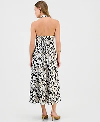 I.n.c. International Concepts Petite Printed Surplice Halter Maxi Dress, Macy's Exclusive