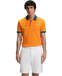 Boss by Hugo Men's Paddy Netherlands Country Flag Trim Polo Shirt