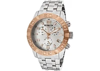 Invicta Men's 11451 Pro Diver Quartz Chronograph Silver Dial Watch
