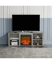 Homlux Modern Fireplace Tv Stand for TVs up to 65" with 1400W Electric Fireplace