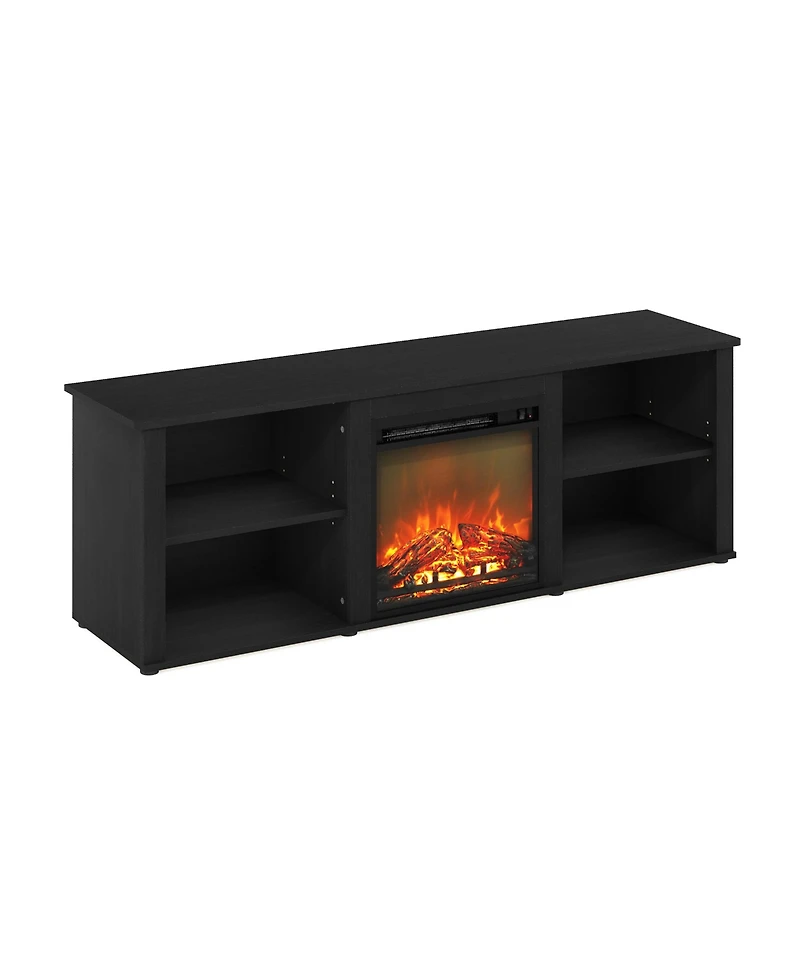 Homlux Modern Fireplace Tv Stand for TVs up to 65" with Storage Media Console, Americano