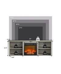 Homlux Modern Fireplace Tv Stand for TVs up to 65" with Storage Media Console