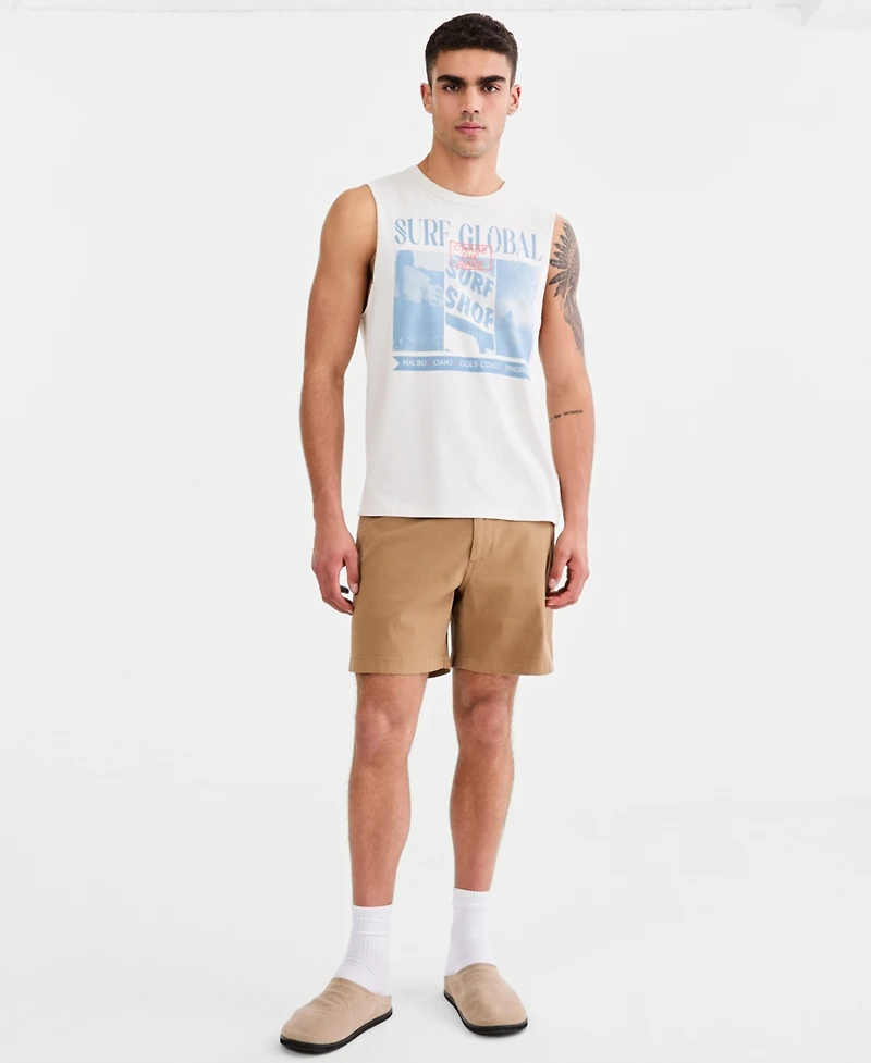 Sun + Stone Men's Cotton Surf Global Graphic Tank Top, Macy's Exclusive