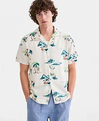 Sun + Stone Men's Ramos Printed Short-Sleeve Camp Shirt, Macy's Exclusive