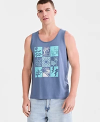 Sun + Stone Men's Cotton Beach Tile Graphic Tank Top, Macy's Exclusive