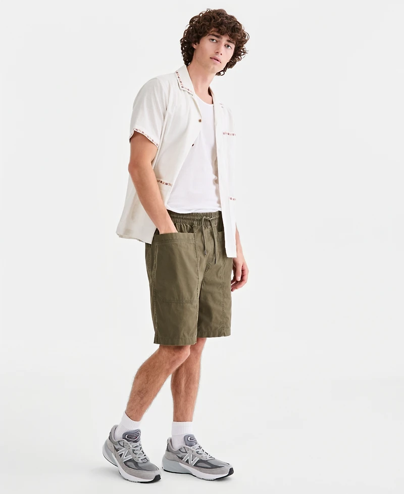 Sun + Stone Men's Josh Cotton 8" Pull-On Shorts, Macy's Exclusive