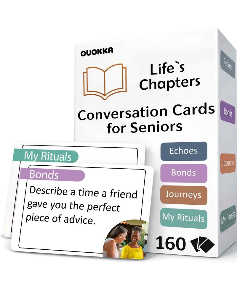 Quokka Elderly Memory Games for Seniors – 202 Cards Alzheimer's or Dementia Activities Expression Brain Card wit