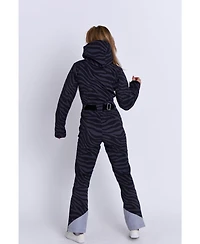 Oosc Women's Chic Ski Suit - Black Tiger