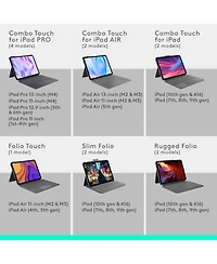 Logitech Combo Touch Case for iPad (7th, 8th, 9th Gen) with Precision Trackpad, Backlit Keyboard, Smart Connector Technology, Graphite