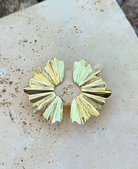 Adornia Gold Wave Statement Earrings