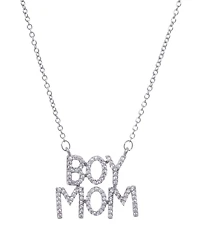 Adornia Cz Silver Boymom Pendant Necklace