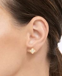 Adornia Gold 2-Piece Flower Necklace and Earrings Set