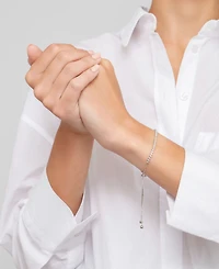 Adornia Cubic Zirconia Silver 3-Piece Bar Tennis Set