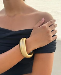 Adornia Gold 2-Piece Chunky Cuff Bracelet Set