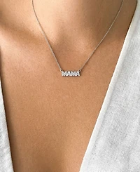 Adornia Silver 2-Piece Mama and Bar Necklace Set