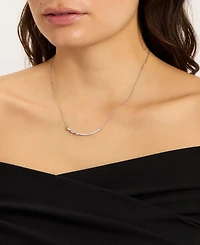 Adornia Silver 2-Piece Curved Bar and Tennis Set