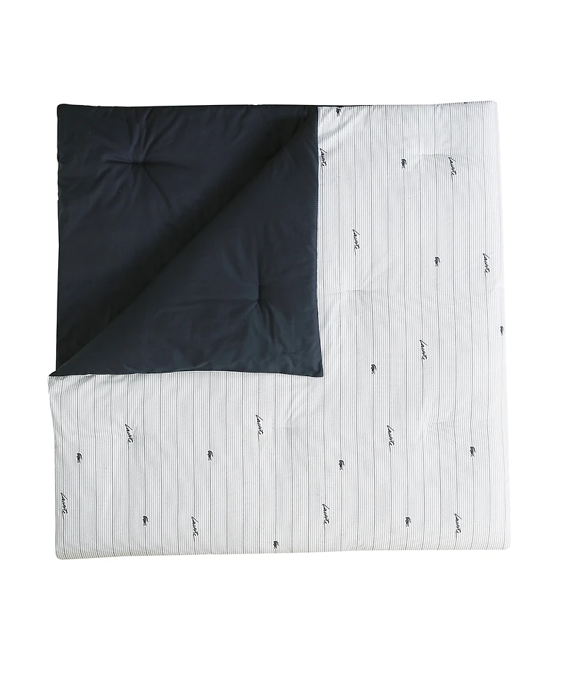 Lacoste Home Logo Stripe 3-Pc. Comforter Sets, King