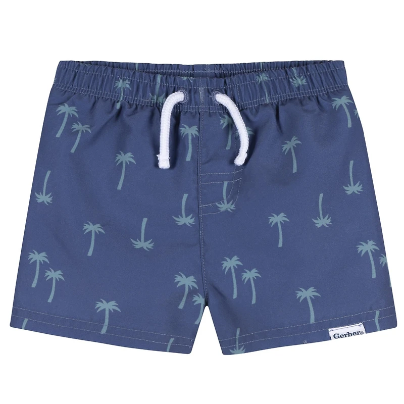 Gerber Baby Boys 2-Pack Swim Trunks, Lighthouse, 0-3 Months