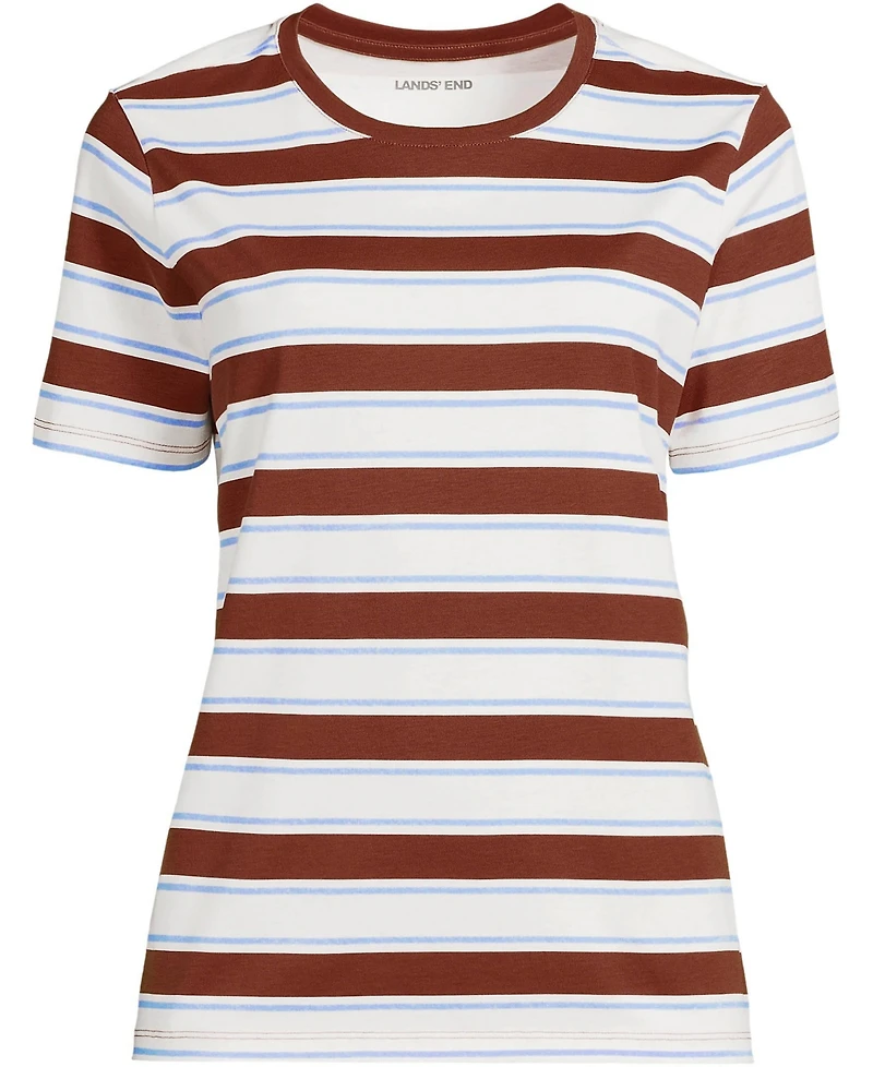 Lands' End Women's Relaxed Supima Cotton Crew Neck T-Shirt
