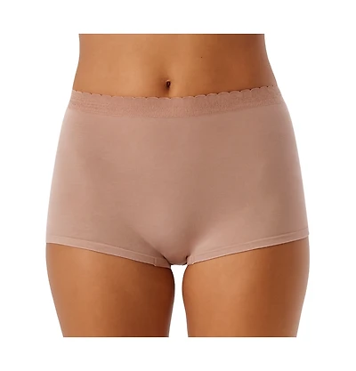 Lands' End Women's Lands Mid Rise Boyshort Soft Fit Seamless 3 Pack Panties, Sky Stripe Pk, X-Large