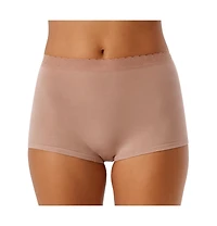 Lands' End Women's Lands Mid Rise Boyshort Soft Fit Seamless 3 Pack Panties, Sky Stripe Pk, X-Large