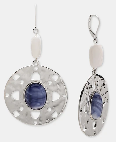 Style & Co Silver-Tone Stone Drop Earrings, Macy's Exclusive
