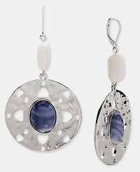 Style & Co Silver-Tone Stone Drop Earrings, Macy's Exclusive
