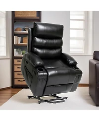 Maison Boucle Power Lift Recliner Chair for Elderly with Heat and Massage, Faux Leather Electric Reclining Remote Control.