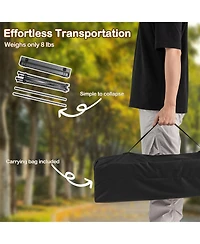 Sugift Folding Roll Up Camping Table with Sturdy Metal Legs