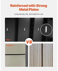 Sugift Rectangle Dining Table, 63" Length, Modern Wood Table for 4-6 People