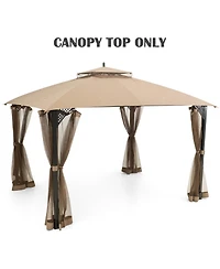 Sugift 10 x 12 ft Gazebo Replacement Canopy Top with Vent and Drainage