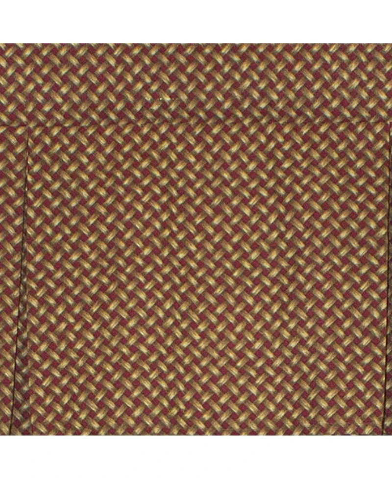 Rlf Home Trellis Pleated 100% Cotton with Fully Lined Rod Pocket Valnance for Windows 42 x 15 Woodland