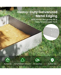 Sugift Six Pack Galvanized Metal Landscape Edging for Yard
