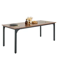 Sugift 71in Rectangle Wood Farmhouse Dining Table for 6-8 People