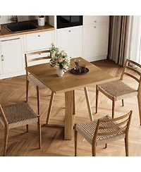 Tribesigns Square Dining Table for 2/4, Wooden Kitchen Table, 31.5" Dining Table (Only Table)
