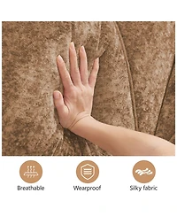 Rainsken 80-Inch Velvet Tufted 2-Piece Modular Sectional Loveseat Sofa