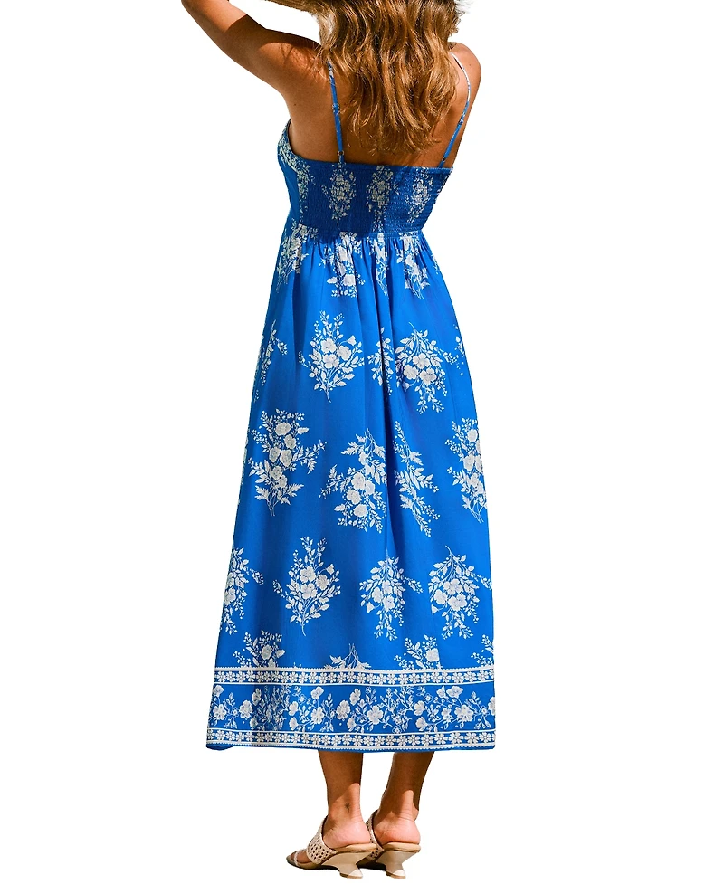 Cupshe Women's Too Hot to Care Floral Maxi Beach Dress