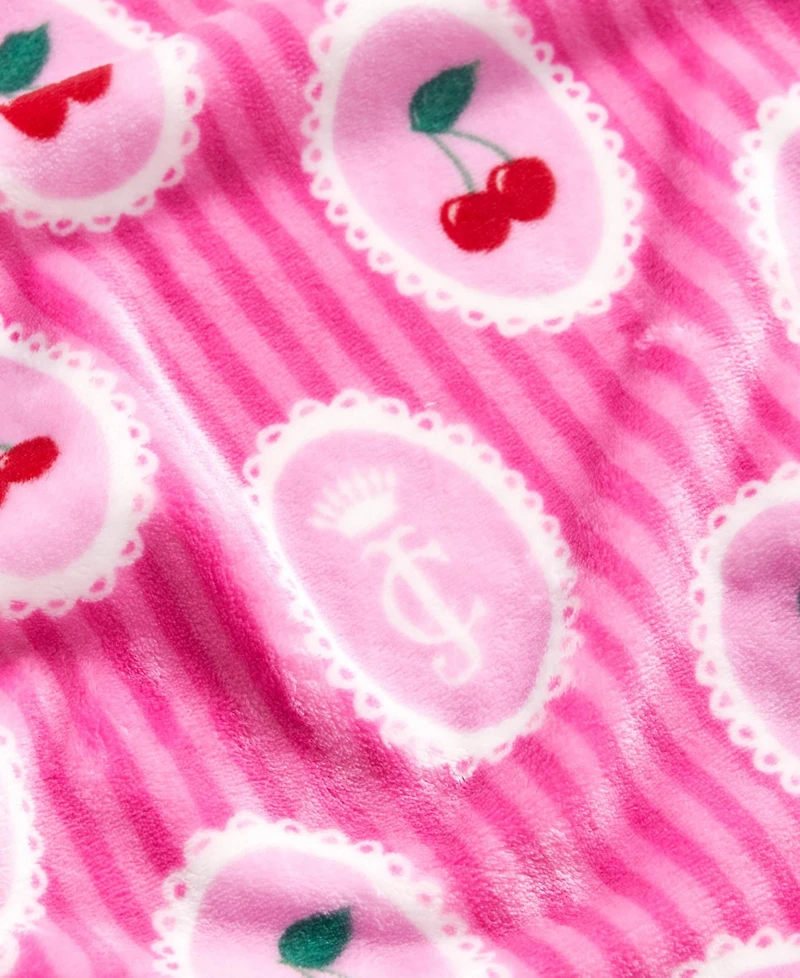 Juicy Couture Lightweight Ultra-Soft Plush Throw, 60" x 90"