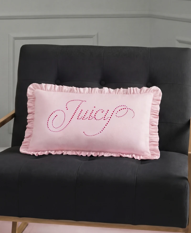 Juicy Couture Shaped Decorative Pillow, 14" x 24"