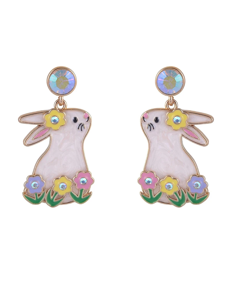 Hallmark Easter Bunny and Flower Earrings