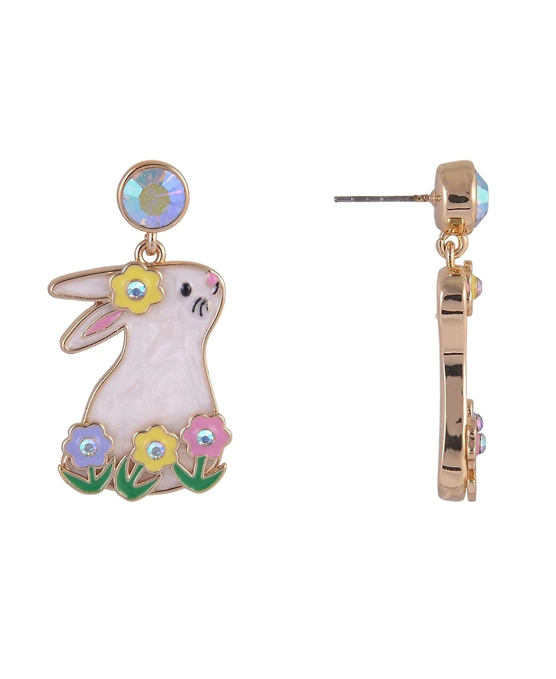 Hallmark Easter Bunny and Flower Earrings