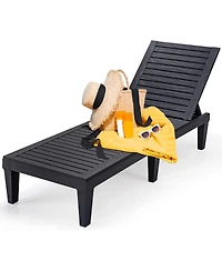 Decksplore Outdoor Chaise Lounge Chair, Lightweight Patio Recliner Chair