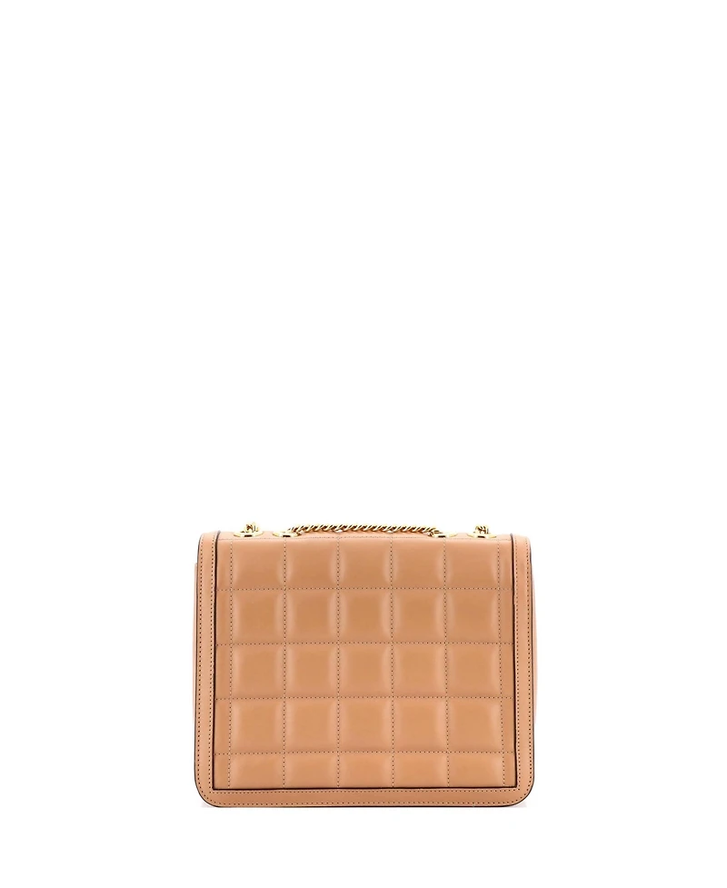 Pre-Owned Gucci Small Deco Chain Flap Bag Mixed Matelasse Leather