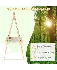 Slickblue Kids Art Easel 3 in 1 Folding Double Sided with Paper Roll