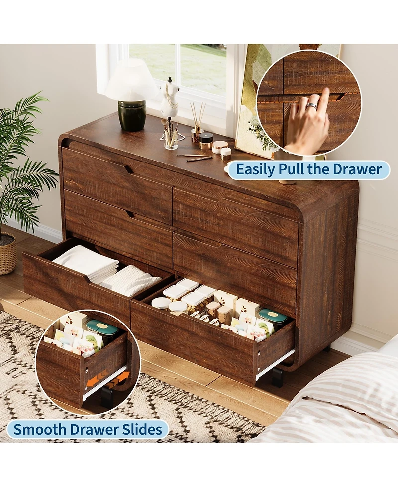 gaomon 6 Drawers Dresser for Bedroom