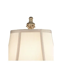 Regency Hill Elize 26 1/2" Tall stick Traditional Table Lamps Set of 2 WiFi Smart Socket -Washed Living Room Bedroom