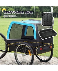 Zeus and Ruta Cat Bike Trailer with 20 Air Tires Quick Release Wheels Reflectors Flag Spacious Design Easy Setup