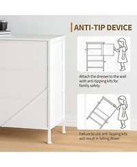 gaomon Tv Stand 70 Inch Entertainment Center with 12 Fabric Drawers, Charging Station, Supports Up to 80 Inch Tv