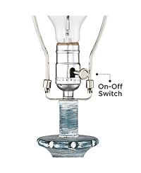 Regency Hill Tanya 26 1/2" Tall Farmhouse Traditional Table Lamps Set of 2 WiFi Smart Socket Wash Living Room Bedroom